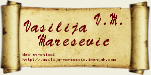 Vasilija Marešević vizit kartica